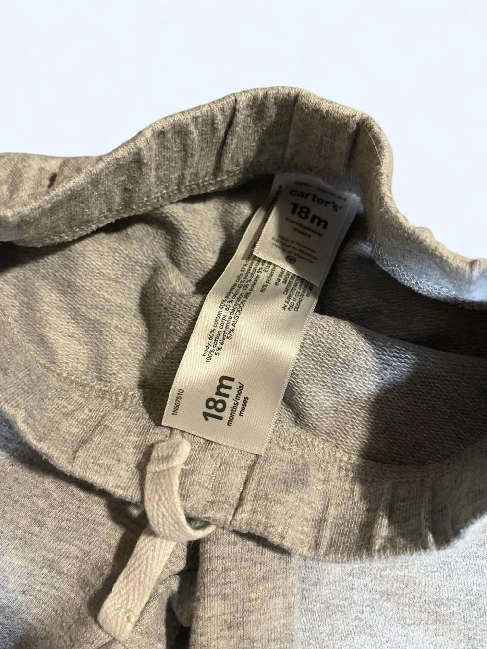 Carter's Gray Joggers with Green Dino Spikes